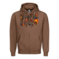 Chestnut game day football leopard Zipper Hoodie - Zillion Design Studio