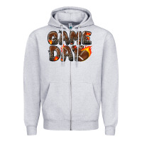Heather Grey game day football leopard Zipper Hoodie - Zillion Design Studio
