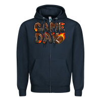 Navy game day football leopard Zipper Hoodie - Zillion Design Studio