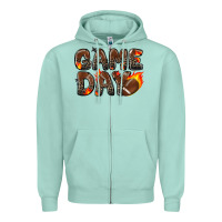 Seafoam game day football leopard Zipper Hoodie - Zillion Design Studio