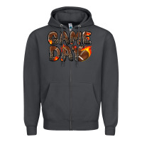 Smoke game day football leopard Zipper Hoodie - Zillion Design Studio