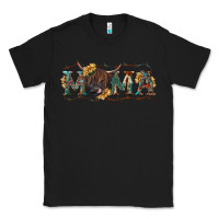 Black Mama with highland cow Classic Tee - RanaPortraitStore
