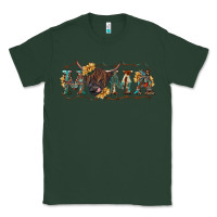 Sports Green Mama with highland cow Classic Tee - RanaPortraitStore
