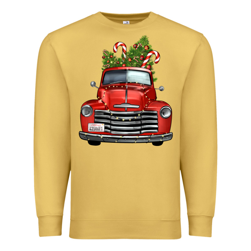 Christmas Trees Truck Premium Sweatshirt by FaDigitalArtStudio | Teevron