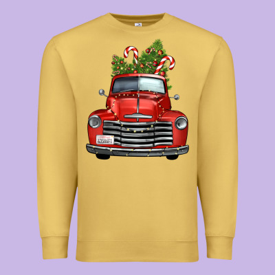 Christmas Trees Truck Premium Sweatshirt Designed By Fadigitalartstudio