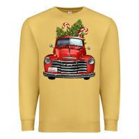 Antique Gold christmas trees truck Premium Sweatshirt - FaDigitalArtStudio