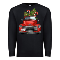 Black christmas trees truck Premium Sweatshirt - FaDigitalArtStudio