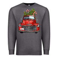 Charcoal Heather christmas trees truck Premium Sweatshirt - FaDigitalArtStudio