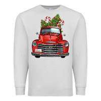 Dove Grey christmas trees truck Premium Sweatshirt - FaDigitalArtStudio