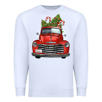 White christmas trees truck Premium Sweatshirt - FaDigitalArtStudio