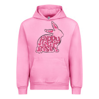 Fuchsia Pink happy easter rabbit Urban Hoodie - MaliasSmallBusiness