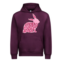 Mauve Wine happy easter rabbit Urban Hoodie - MaliasSmallBusiness