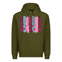 Army Green valentine's day brushstrokes Premium Hoodie - BarkalooDesign