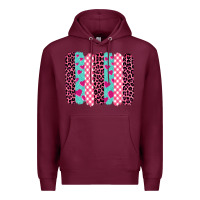 Burgundy valentine's day brushstrokes Premium Hoodie - BarkalooDesign