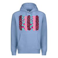 Colony Blue valentine's day brushstrokes Premium Hoodie - BarkalooDesign