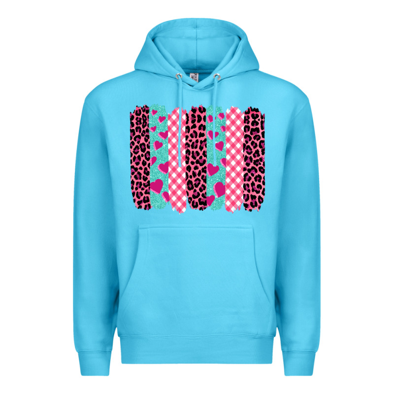 Valentine's Day Brushstrokes Premium Hoodie by BarkalooDesign | Teevron