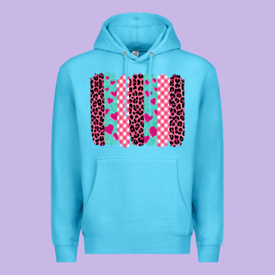 Valentine's Day Brushstrokes Premium Hoodie Designed By Barkaloodesign