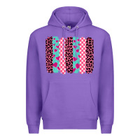 Purple valentine's day brushstrokes Premium Hoodie - BarkalooDesign