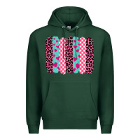 Sports Green valentine's day brushstrokes Premium Hoodie - BarkalooDesign