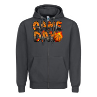 Smoke game day basketball leopard Zipper Hoodie - Zillion Design Studio
