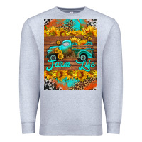 Heather Grey farm life and truck air freshener Premium Sweatshirt - HRA Design Shop