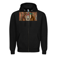 Black Horses with serape and leopard Zipper Hoodie - RanaPortraitStore