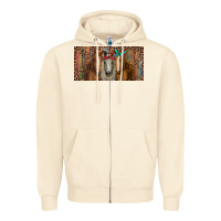 Sandshell Horses with serape and leopard Zipper Hoodie - RanaPortraitStore