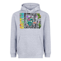 Heather Grey cactus Heavyweight Hoodie - CowhideDigitalArt