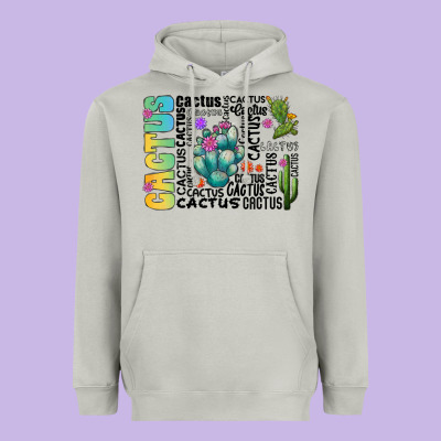 Cactus Heavyweight Hoodie Designed By Cowhidedigitalart