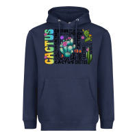 Navy cactus Heavyweight Hoodie - CowhideDigitalArt