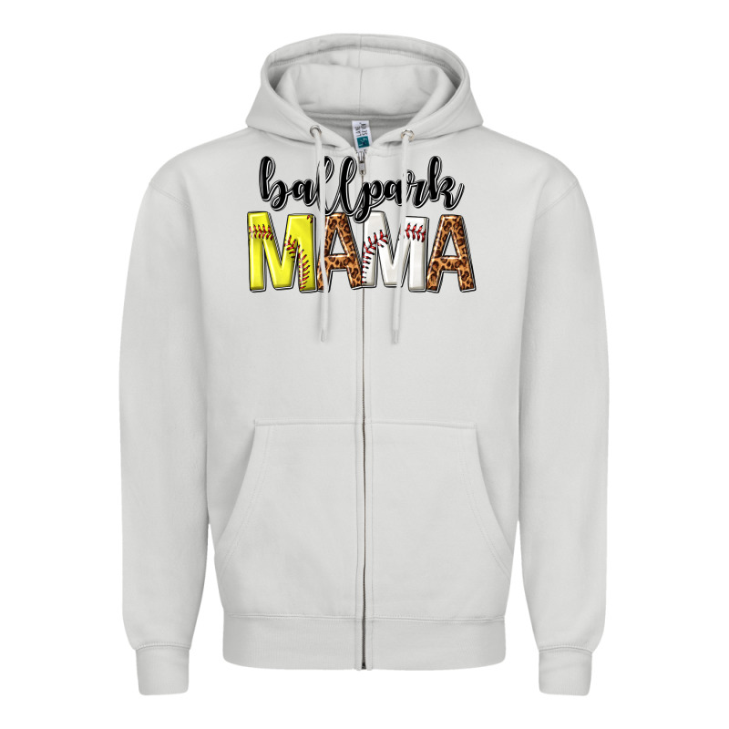 Ballpark Mama Zipper Hoodie by texasbilliewilder | Teevron