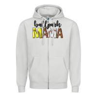 Dove Grey ballpark mama Zipper Hoodie - texasbilliewilder