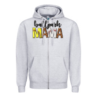 Heather Grey ballpark mama Zipper Hoodie - texasbilliewilder