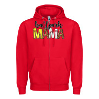 Red ballpark mama Zipper Hoodie - texasbilliewilder