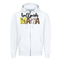 White ballpark mama Zipper Hoodie - texasbilliewilder