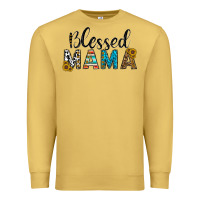 Antique Gold blessed mama Premium Sweatshirt - CowhideDigitalArt