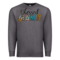 Charcoal Heather blessed mama Premium Sweatshirt - CowhideDigitalArt