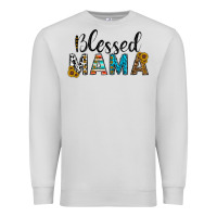 Dove Grey blessed mama Premium Sweatshirt - CowhideDigitalArt