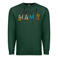 Sports Green blessed mama Premium Sweatshirt - CowhideDigitalArt