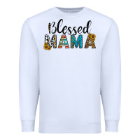 White blessed mama Premium Sweatshirt - CowhideDigitalArt