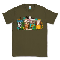 Army Green western cow coffee cup Classic Tee - texasbilliewilder