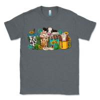 Charcoal Heather western cow coffee cup Classic Tee - texasbilliewilder