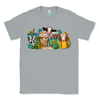 Heather Grey western cow coffee cup Classic Tee - texasbilliewilder
