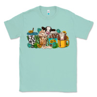 Seafoam western cow coffee cup Classic Tee - texasbilliewilder