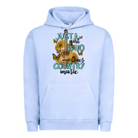 Pigment Grape Ice just a girl who loves country music Urban Hoodie - MaliasSmallBusiness