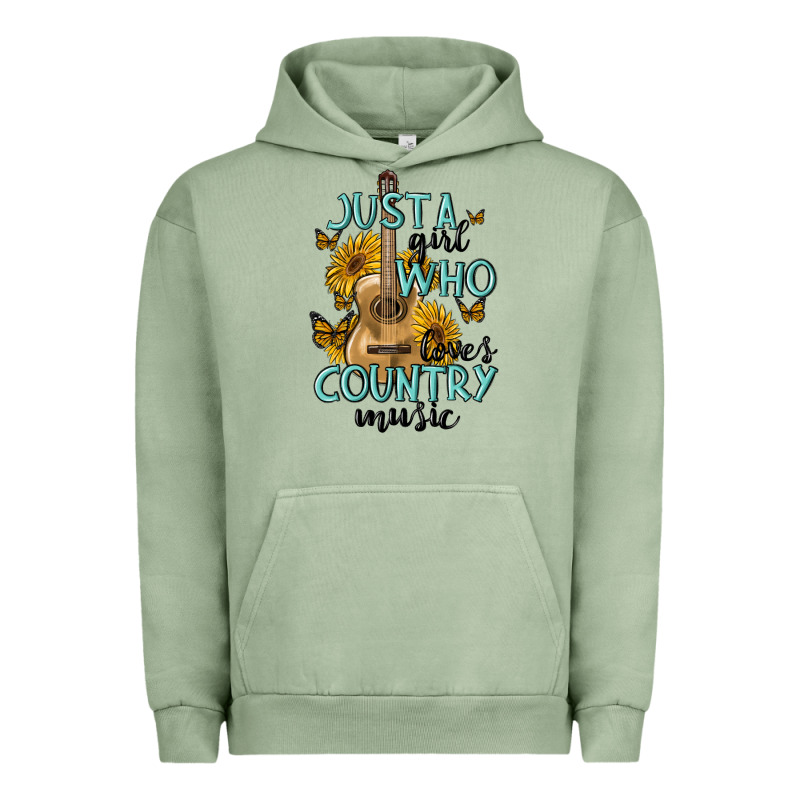 Just A Girl Who Loves Country Music Urban Hoodie by MaliasSmallBusiness | Teevron