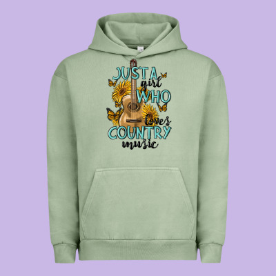 Just A Girl Who Loves Country Music Urban Hoodie Designed By Maliassmallbusiness