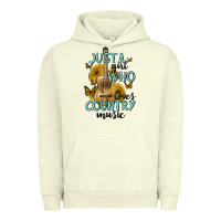 Pigment Pistachio just a girl who loves country music Urban Hoodie - MaliasSmallBusiness