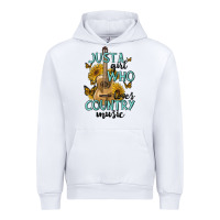 White just a girl who loves country music Urban Hoodie - MaliasSmallBusiness