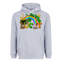 Heather Grey feeling lucky Heavyweight Hoodie - FaDigitalArtStudio